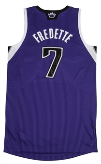 Jimmer Fredette Signed Kings Jersey (Player COA)
